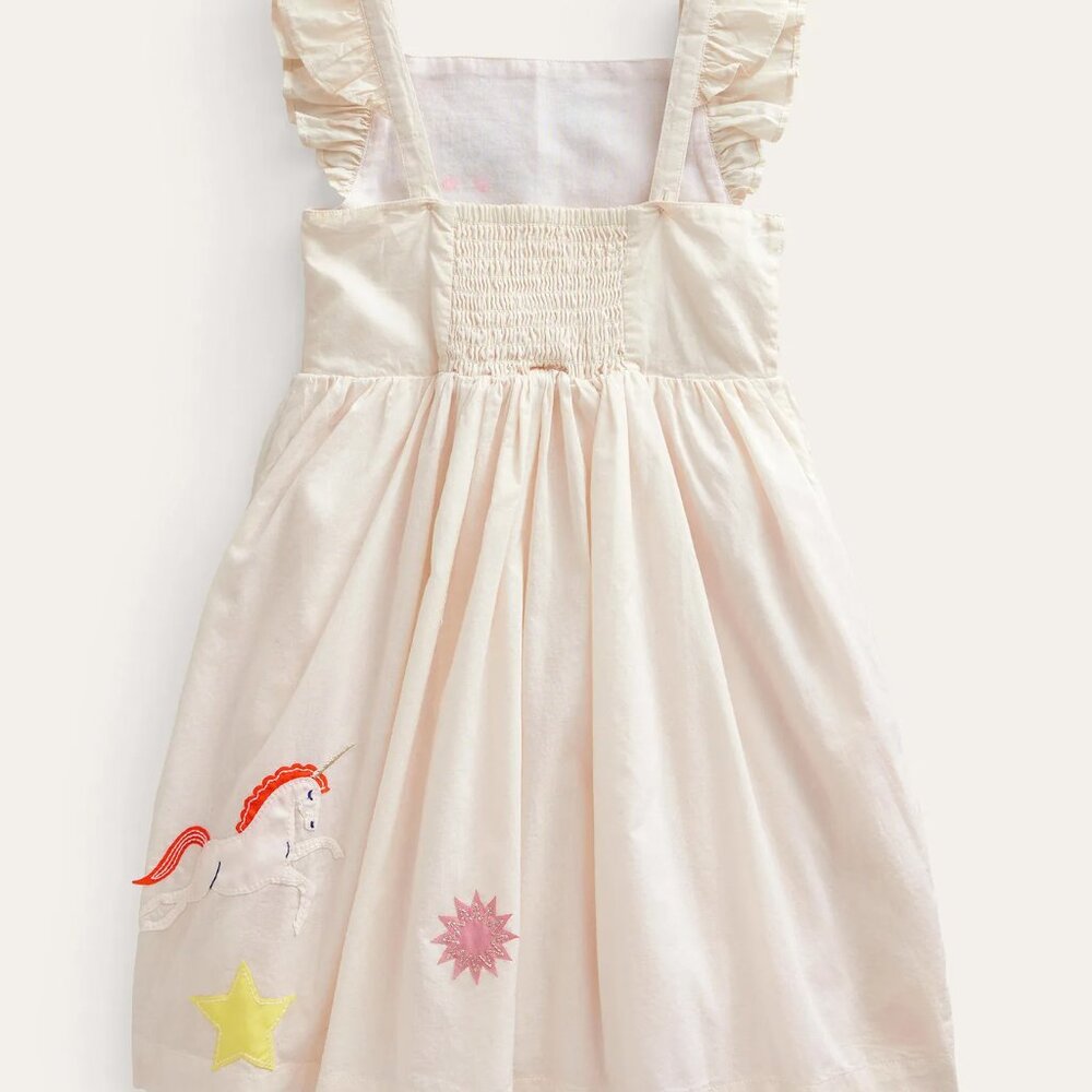 NWT Mini Boden Appliqué Woven Dress - Picture 3 of 5